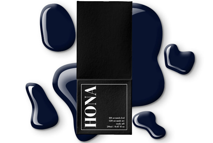 HONA Darkness Gel Polish | Blue Nail Polish | HEMA Free