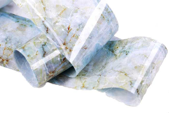 58 - Light Blue Marble Foil