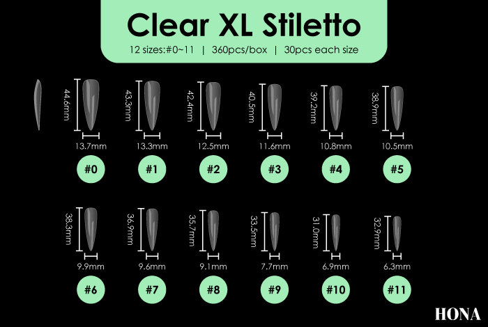Stiletto Full Cover Extension Tips