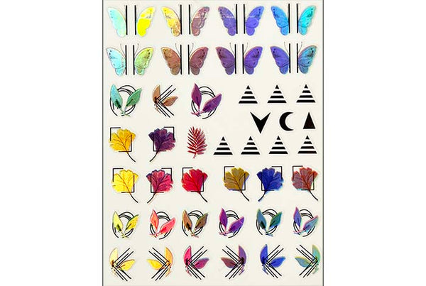 14 - Coloured Holographic Butterfly Stickers
