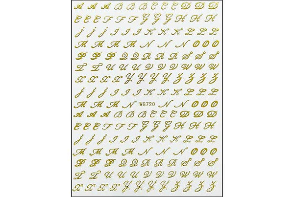 38 - Italic Letter Stickers