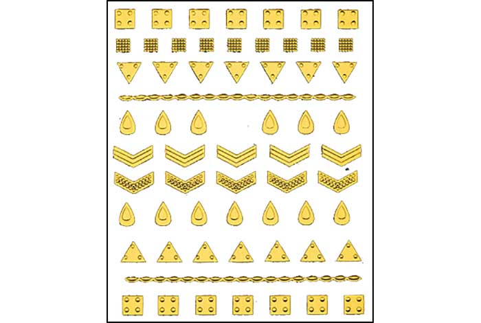 57 - Solid Gold Shape Stickers