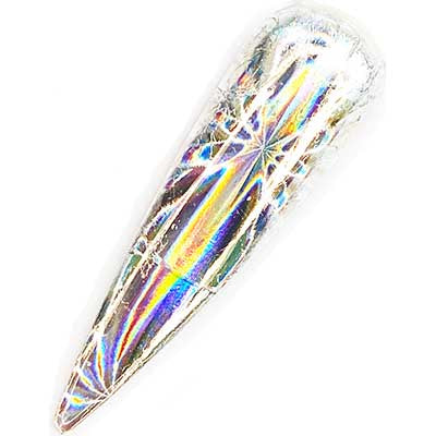 47 - Holographic Silver Firework Foil