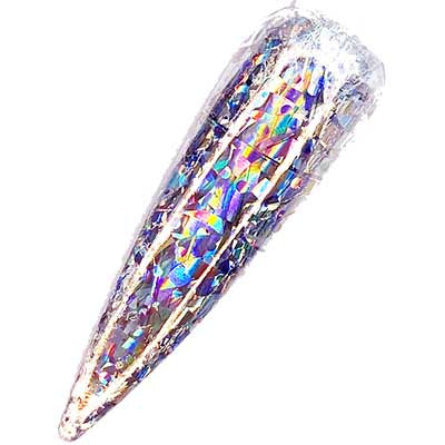 Holographic Silver Shards - HONA - The Home Of Nail Art