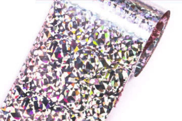 Holographic Silver Shards - HONA - The Home Of Nail Art