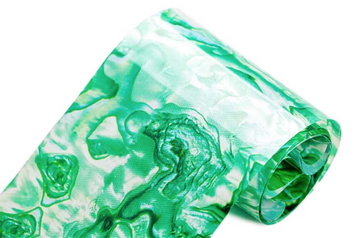 122 - Vibrant Green Marble Foil